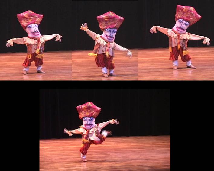 Artemis dances Turkish folkdance face painted on belly 2